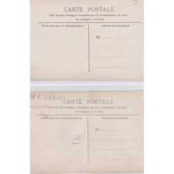 VERSAILLES : lot de 2 cartes photo du personnel de la société du Gaz  vers 1910 - très bon état