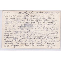 MONTLUEL (environs) : carte photo d'un retour de chasse au blaireau et renard - bon état