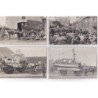 A LOCALISER (environs de CHERBOURG) : lot de 4 cartes photo d'une cavalcade (moulin) - très bon état