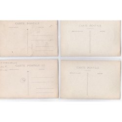 A LOCALISER (environs de CHERBOURG) : lot de 4 cartes photo d'une cavalcade (moulin) - très bon état