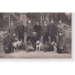 CERNAY : carte photo d'une partie de chasse (sanglier) - très bon état