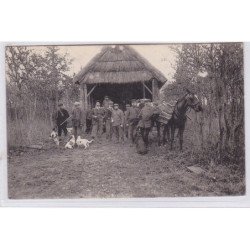 ENVIRONS DE CHATEAUDUN : lot de 2 cpa  (scène de chasse) - très bon état