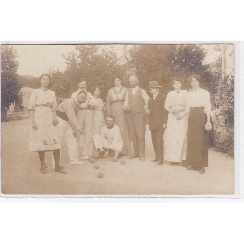 MONTMOROT : carte photo de joueurs de boules (pétanque) - très bon état