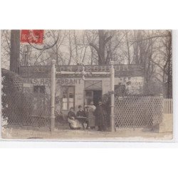 NEUILLY SUR SEINE : carte photo du café restaurant "au Bon Pêcheur" (société parisienne de sauvetage) - bon état