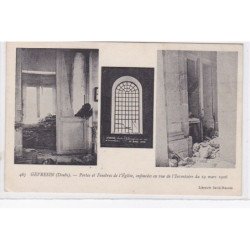 GEVRESIN : portes et fenetres de l'église enfoncées en vue de l'inventaire du 19 mars 1906 - très bon état