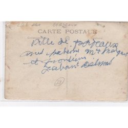 BORDEAUX : carte photo d'un rouleau compresseur de la ville de Bordeaux - bon état