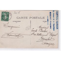 MILLAU : carte photo du garage automobile - moto central BONNAFOUS et MIQUEL - très bon état