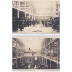 PARIS 8ème : lot de 5 cartes postales bromure gare et voitures électriques KRIEGER - très bon état