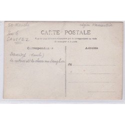 SAUSSEZ : carte photo du retour de la chasse au sanglier - très bon état
