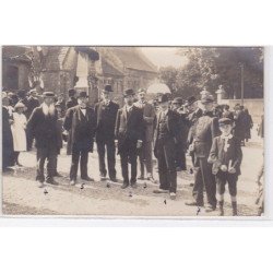 BERNIERES SUR MER : lot de 2 cartes photo de l'inauguration du monument aux morts en 1920 - très bon état