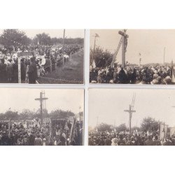 BOISSY LAMBERVILLE : lot de 10 cartes photo du souvenir de la bénédiction du calvaire en 1922 - très bon état