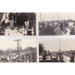 BOISSY LAMBERVILLE : lot de 10 cartes photo du souvenir de la bénédiction du calvaire en 1922 - très bon état