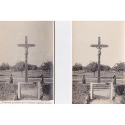 BOISSY LAMBERVILLE : lot de 10 cartes photo du souvenir de la bénédiction du calvaire en 1922 - très bon état