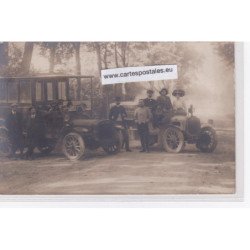 Environs de MOURMELON : carte photo d'une automobile du CINEMA PATHE (projecteur) - très bon état