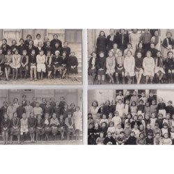 NANTEUIL LES MEAUX : lot de 21 cartes photo de l'école des filles (est jointe la pochette d'origine) - très bon état