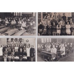 NANTEUIL LES MEAUX : lot de 21 cartes photo de l'école des filles (est jointe la pochette d'origine) - très bon état