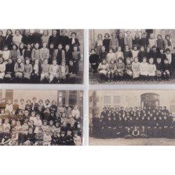 NANTEUIL LES MEAUX : lot de 21 cartes photo de l'école des filles (est jointe la pochette d'origine) - très bon état