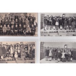 NANTEUIL LES MEAUX : lot de 21 cartes photo de l'école des filles (est jointe la pochette d'origine) - très bon état