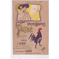 PUBLICITE : les phonographes PATHE vers 1910 - bon état (traces au dos)