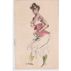 GALA HENRI MONNIER : carte postale illustrée par Jacques VILLON  - très bon état