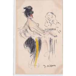 GALA HENRI MONNIER : carte postale illustrée par Jacques VILLON  - bon état (légères traces d'album)