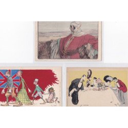 COLLECTION DES CENT : série complète de 10 cpa avec la pochette dont Steinlen, Léandre... - très bon état