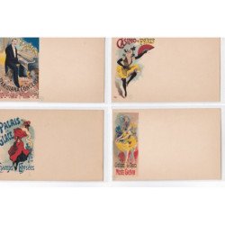 CINOS : lot de 33 cartes postales dont TOULOUSE LAUTREC, 2 cpa de Mucha (il en manque 2) - très bon état