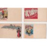 CINOS : lot de 33 cartes postales dont TOULOUSE LAUTREC, 2 cpa de Mucha (il en manque 2) - très bon état