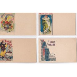 CINOS : lot de 33 cartes postales dont TOULOUSE LAUTREC, 2 cpa de Mucha (il en manque 2) - très bon état