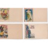 CINOS : lot de 33 cartes postales dont TOULOUSE LAUTREC, 2 cpa de Mucha (il en manque 2) - très bon état