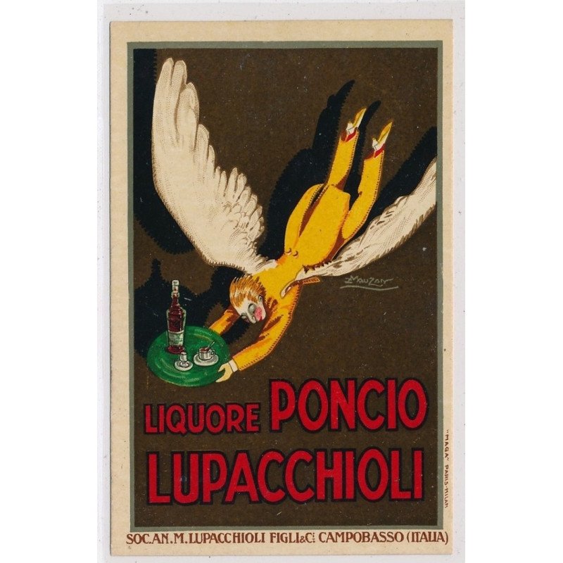 PUBLICITE : liquore poncio lupacchioli soc.an.m.lupacchioli figlici campobasso - tres bon etat