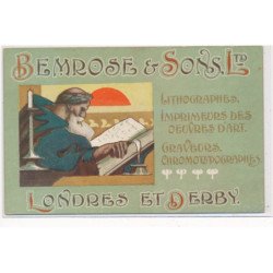 PUBLICITE : bemrose  sons Ltd lithographes imprimeurs des oeuvres d'art cartes postales - tres bon etat