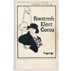 PUBLICITE : Celebrated Posters - rowntree's elect cocoa, raphael tuck  sons - tres bon etat