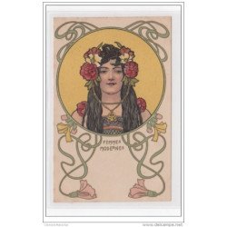 "Femmes Modernes" : série de 6 cartes postales (illustrateur non signé vers 1900) - très bon état