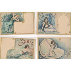 CHAMOUIN : série complète de 8 cartes postales "Les pierres précieuses" - tres bon etat