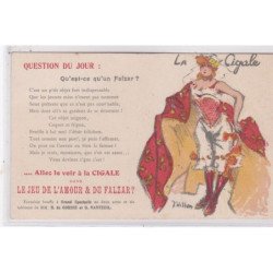 VILLON Jacques : carte postale publicitaire pour le cabaret et salle de spectacle "la Cigale"- très bon état