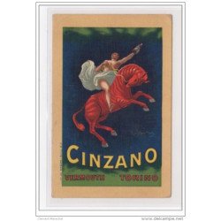 CAPPIELLO Leonetto : carton publicitaire pour le Vermouth "Cinzano" - bon état (un coin froissé) (format cpa)