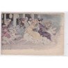 Collection des Cent : carte postale illustrée par Lelée (manège - cochons) - état (légende coupée)