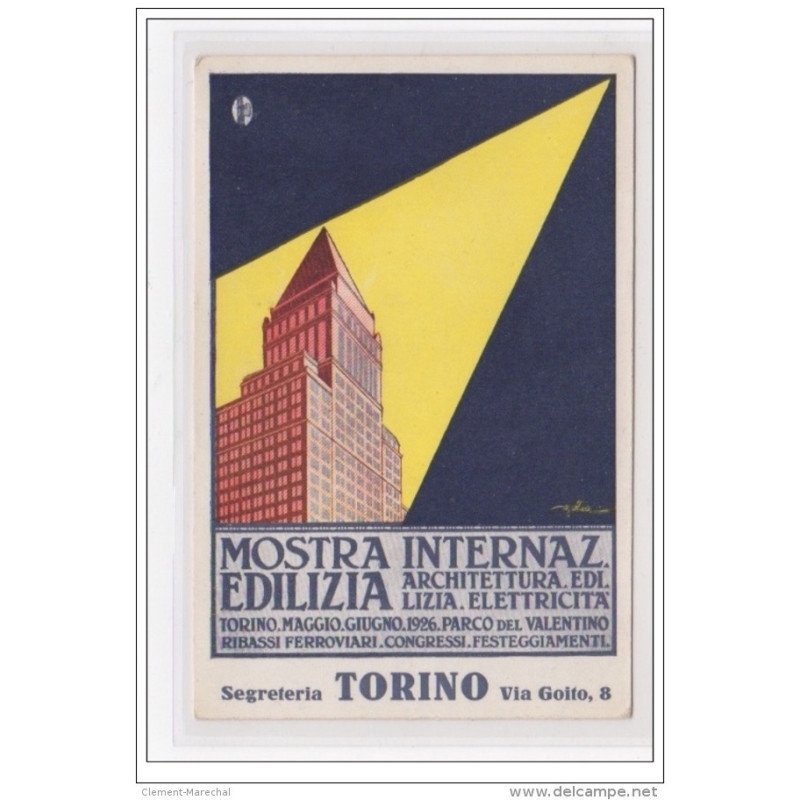 "Mostra internaz. EdiIizia" de Turin illustrée par GOLIA en 1926 (architecture) - très bon état