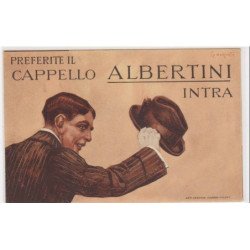 PUBLICITE pour les chapeaux ALBERTINI illustrée par CODOGNATO vers 1910 - très bon état