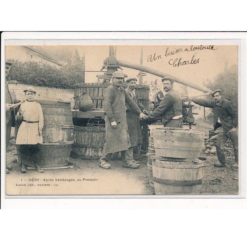 HERY : Après Vendanges, au Pressoir - très bon état