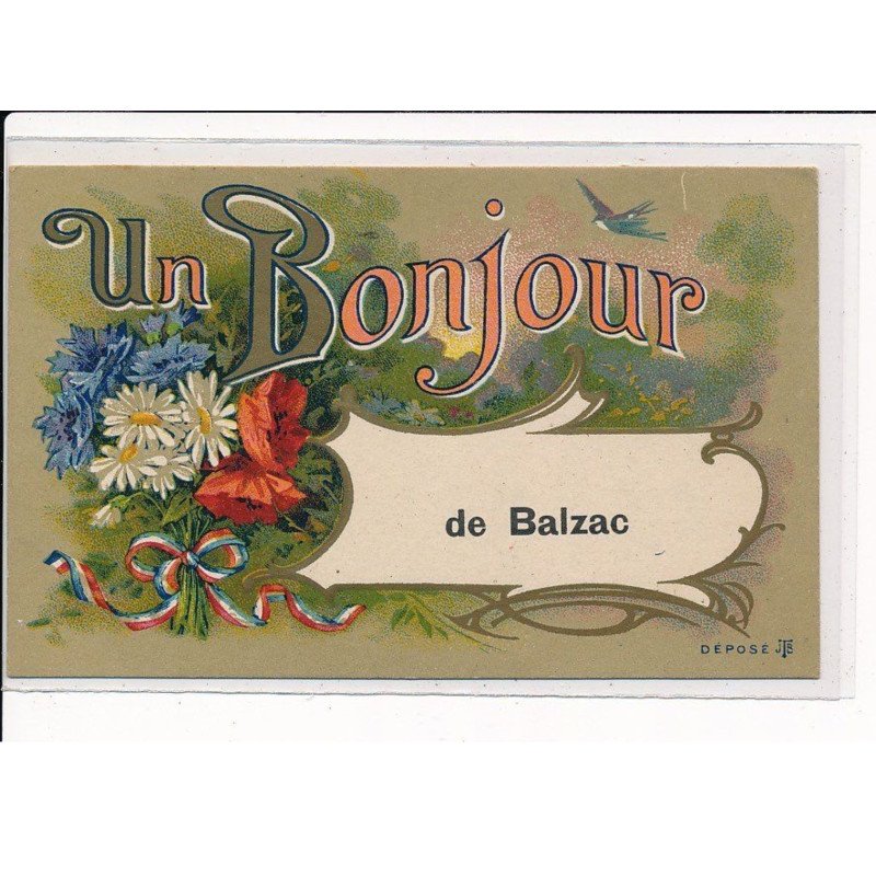 BALZAC : Carte Souvenir - très bon état