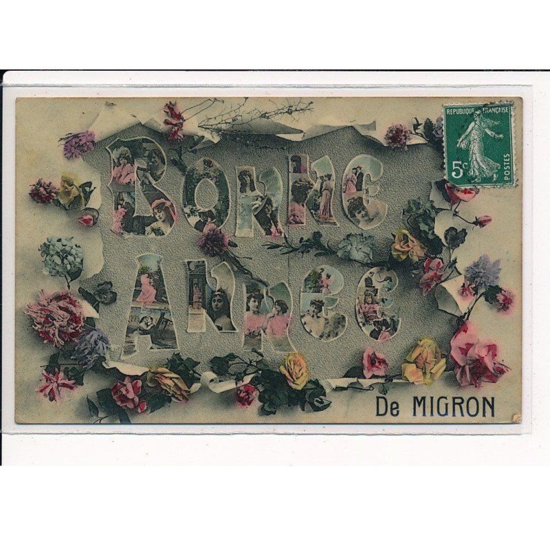 MIGRON : Carte de Bonne Année - très bon état