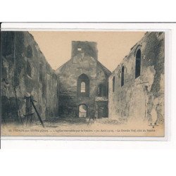 MEHUN-sur-YEVRE : L'Eglise incendiée par la foudre (1910), La Grande Nef, côté du Porche - très bon état