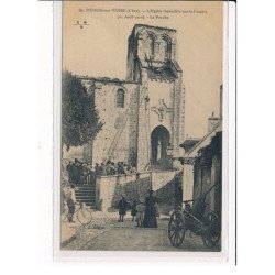 MEHUN-sur-YEVRE : L'Eglise Incendiée par la Foudre en 1910, Le Porche - très bon état