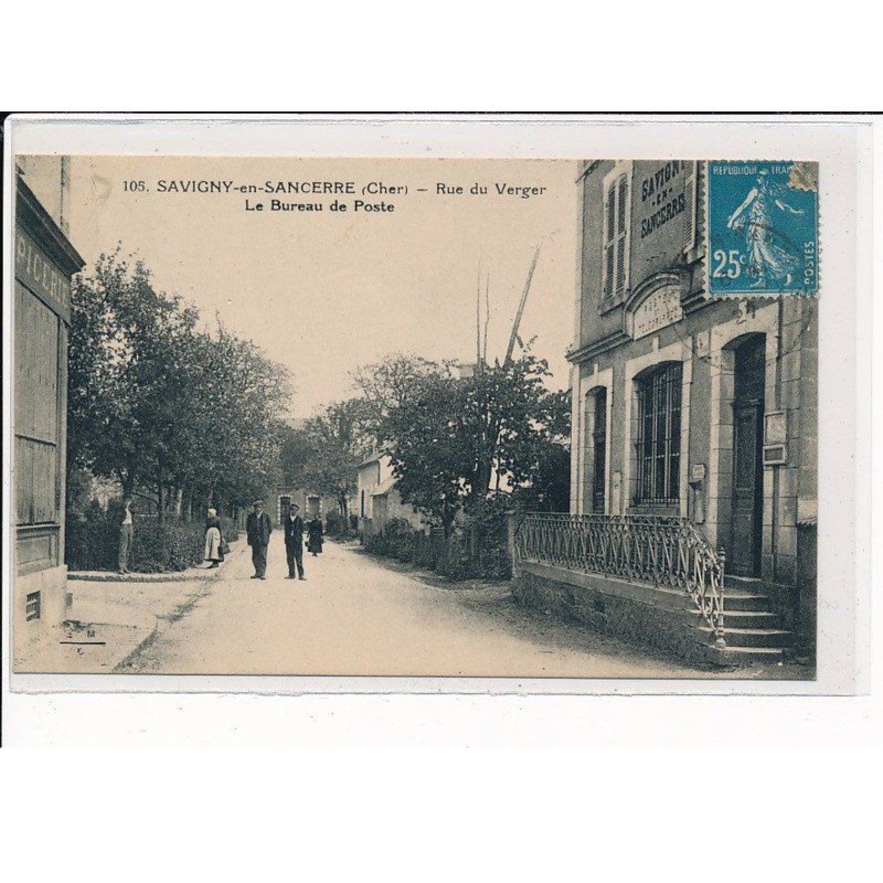 SAVIGNY-en-SANCERRE : Rue du Verger, Le Bureau de Poste - très bon état