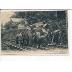 BERNAY : La Catastrophe de 1910, La Tender projeté par-dessus la locomotive à 50m en avant - très bon état