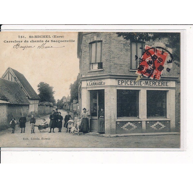 ST-MICHEL : Carrefour du chemin de Sacquenville - très bon état