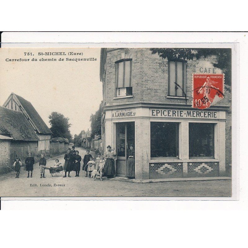 ST-MICHEL : Carrefour du chemin de Sacquenville - très bon état