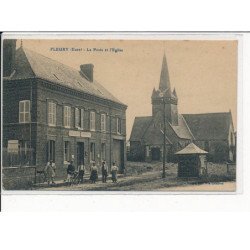 FLEURY : La Poste et l'Eglise - très bon état